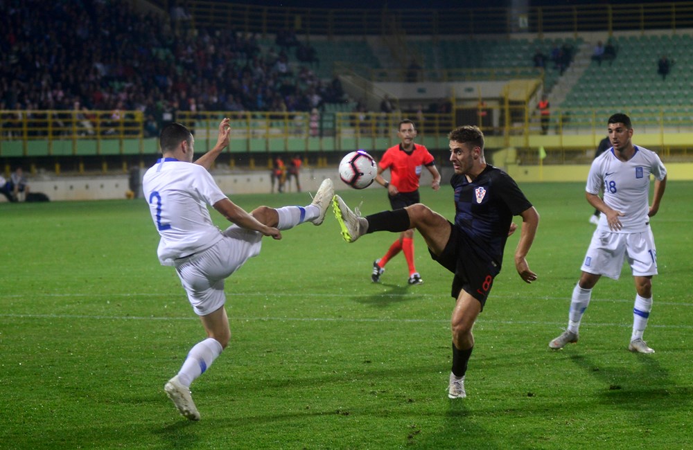 Pula 12.10.2018. sport - Drosina - U-21 - Hrvatska - Grcka -reprezentacija Snimio: Dejan STIFANIC